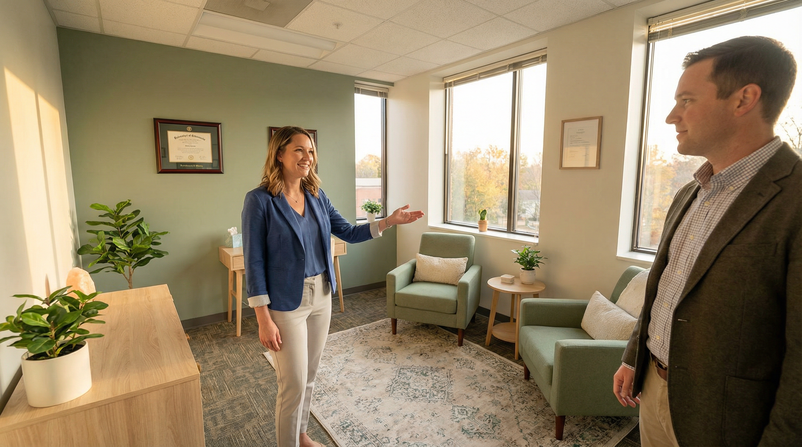 Host showing therapy space